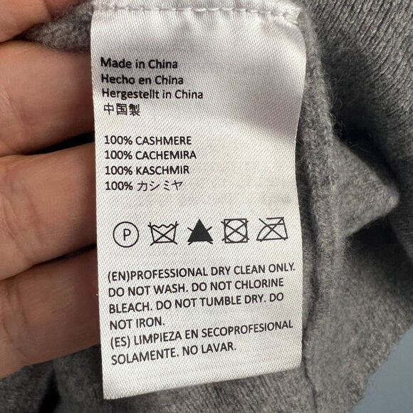 State Cashmere Mens V-neck Gray Sweater Vest Size XL Preppy Academia Classic - Picture 5 of 7